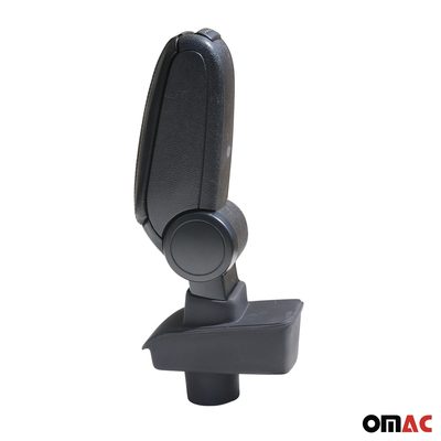 2011-2019 Ford Fiesta Black Center Console Armrest Plastic PU Leather 1Pc