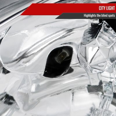 1993-1997 Honda Del Sol Crystal Headlights w/ Amber Reflector Chrome/Clear