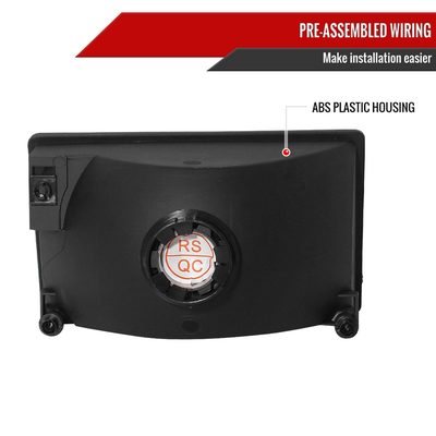 1993-1998 Jeep Grand Cherokee Factory Style Headlights Matte Black/Clear Lens