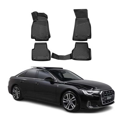 2019-2024 Audi A6 S6 RS6 Sedan Avant Allroad Floor Mats Liners Full Set All Weather Black
