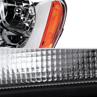 1999-2004 Jeep Grand Cherokee Factory Crystal Headlights Amber Reflectors