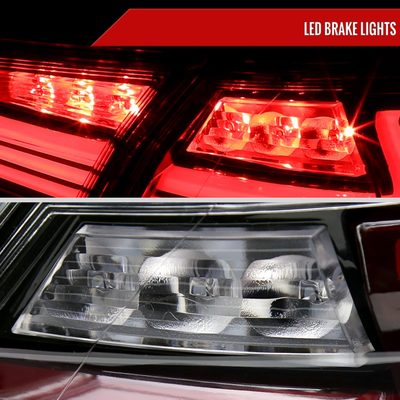 2018-2022 Toyota Camry LED Tail Lights Sequential Signal Lamps Jet Black/Clear