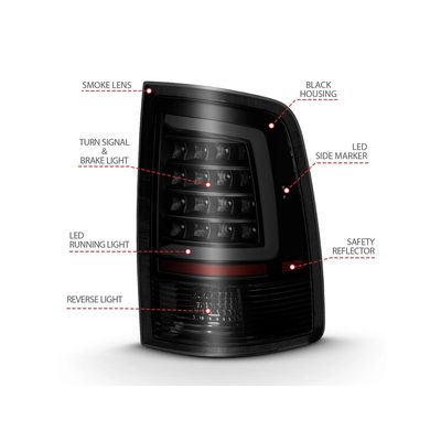 Anzo Smoked Black LED Tail Lights 311319
