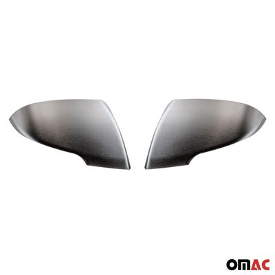 2011-2014 Kia Sportage Side Mirror Cover Caps Brushed Stainless Steel Silver 2 Pcs