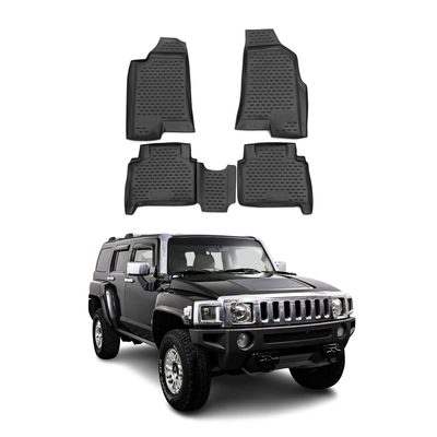 2006-2010 Hummer H3/H3T Floor Mats Liners Full Set All Weather Black