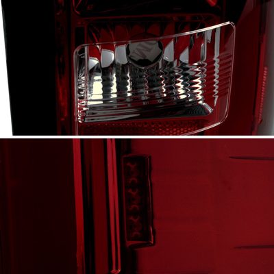 2014-2018 GMC Sierra 1500/2500HD/3500HD LED Tail Lights Chrome/Red Smoke Lens