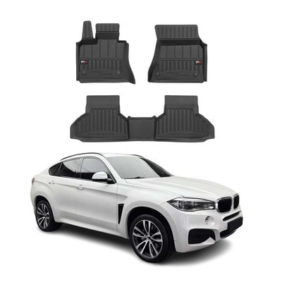 2015-2019 BMW X6 F16 F86 Premium Floor Mats Liners Full Set All Weather Heavy Duty Black