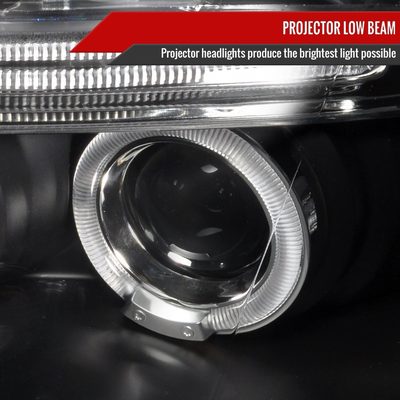 2001-2005 VW Passat Dual Halo Projector Headlights Matte Black/Clear Lens