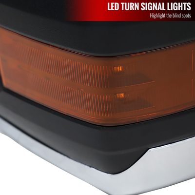 2007-2017 Toyota Tundra/ 08-2017 Sequoia Chrome Heated BSM Towing Mirrors Amber