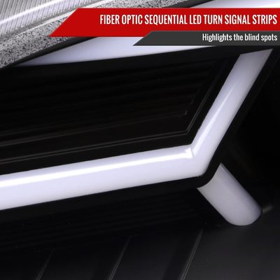 2006-2007 Subaru Impreza WRX STI LED Signal Projector Headlights Matte Black