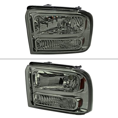2005-2007 Ford F-250/350/450/550/Excursion Crystal Headlights Chrome/Somke