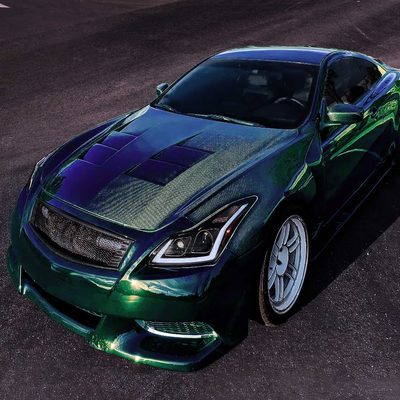 For Infiniti G37 2008-13 / Q60 Coupe 2014-15 LED Projector Headlights Sequential Matte Black Smoked Lens Switchback