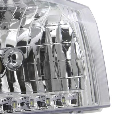 1999-2004 Ford F-250/350/450/550/Excursion Factory Headlights LED Light Chrome