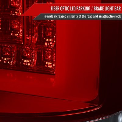 2000-2006 Chevy Suburban/Tahoe/Yukon/Yukon XL LED C Bar Tail Lights Chrome/Red