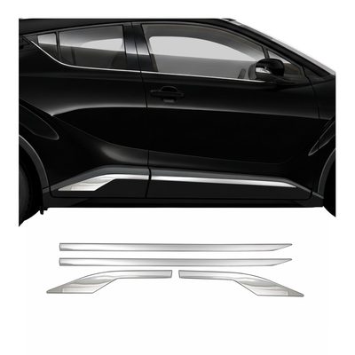 2018-2022 Toyota C-HR Side Door Molding Trim Skirt Garnish Stainless Steel Silver 4Pcs