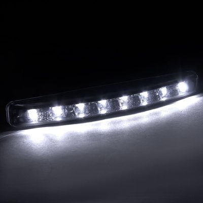 Universal 4W 8 LED 6000K Daytime Running Lights Matte Black Housing/Clear Lens