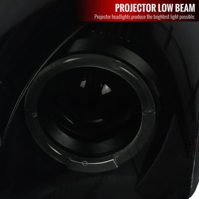 2000-2005 Mitsubishi Eclipse Dual Halo Projector Headlights Black/Smoke Lens