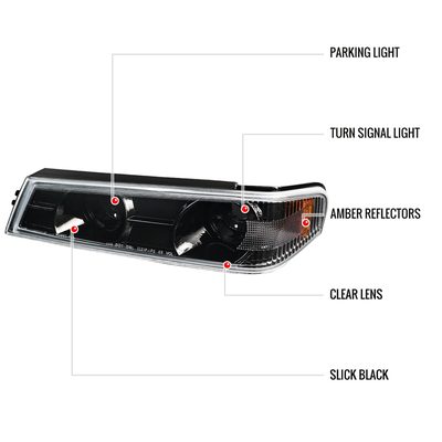 2004-2012 Chevy Colorado GMC Canyon Dual Halo Headlights&Corner Lights Pair