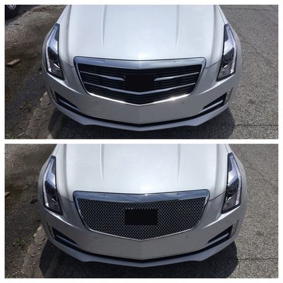2015-2019 Cadillac ATS Grille Overlay Chrome 1Pcs ABS Plastic