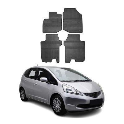 2009-2013 Honda Fit Floor Mats Liners Full Set All Weather Rubber Black