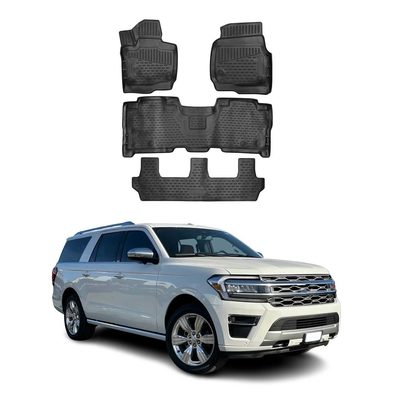 2018-2024 Ford Expedition Floor Mats Liners Full Set All Weather Black