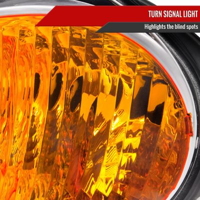 1993-1997 Honda Del Sol Crystal Headlights w/ Amber Reflector Chrome/Clear
