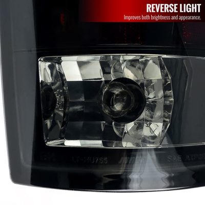 2002-2006 Dodge RAM LED Tail Lights Glossy Black Housing/Smoke Lens