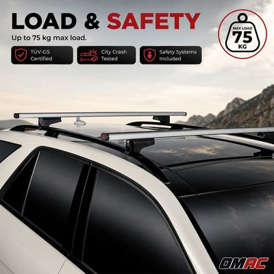 G3 Roof Racks for Volkswagen Passat Wagon 1990-2010 Aluminium Lockable Gray