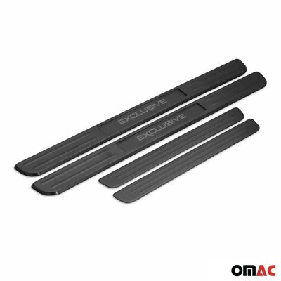 2018-2024 VW Tiguan Door Sill Scuff Plate Illuminated Brushed Stainless Steel Dark 4x