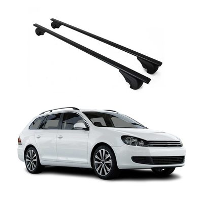 2011-2014 VW Jetta SportWagen Roof Rack Cross Bars Black