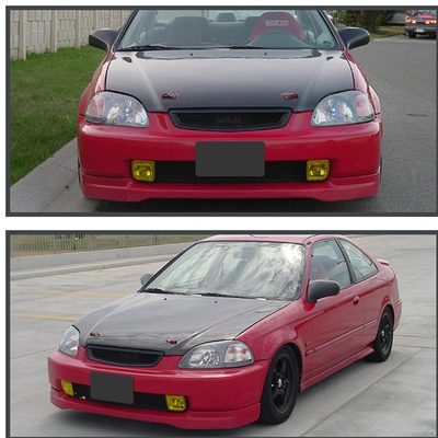 1996-1998 Honda Civic TR Style Black ABS Mesh Grille