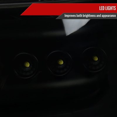 1999-2002 Chevy Silverado/ Chevy Tahoe/Suburban Dual Halo Headlights LED Black