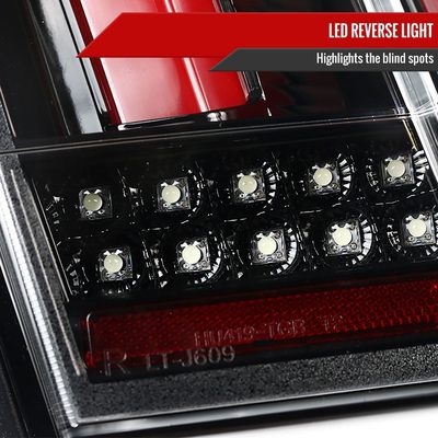 1999-2004 Ford Mustang Sequential LED Tail Lights Jet Black/Clear Lens