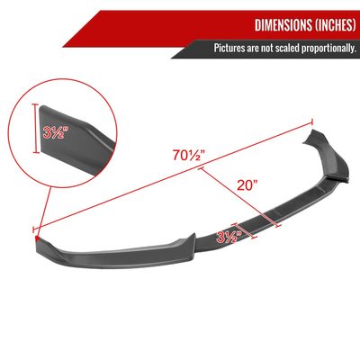 2017-2018 Audi A4/S4 Matte Black 3Pcs Front Bumper Lip Splitter Kit
