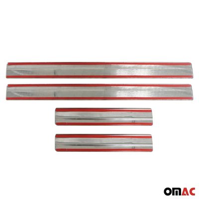 2014-2020 Nissan Rogue Door Sill Scuff Plate Scratch Protector Stainless Steel 4x