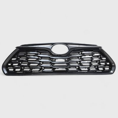 2020-2024 Toyota Highlander Grille Overlay Gloss Black 1Pcs ABS Plastic