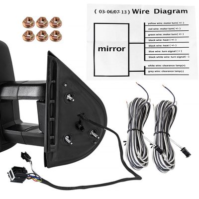2007-2014 Chevy Silverado/Suburban/Sierra/Yukon/XL Heated Towing Mirrors Smoke