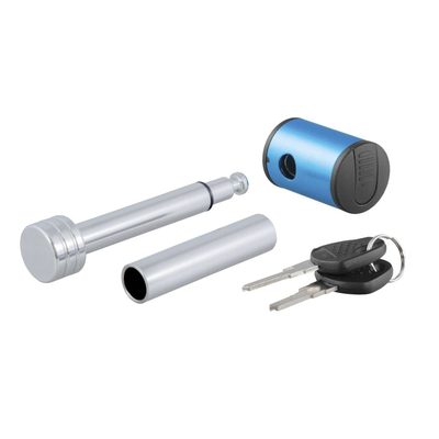 1/2" Hitch Lock with 5/8" Adapter (1-1/4" or 2" Receiver, Right-Angle, Chrome)