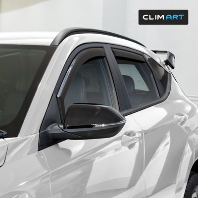 Clim Art Wind Deflectors for Hyundai Kona 2024-2026 In-channel Dark Smoke 4Pcs