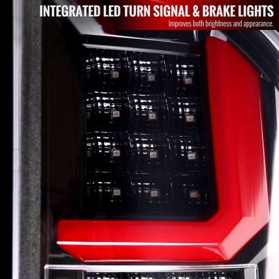 2007-2013 Chevy Silverado 1500 2500HD/3500HD LED Tail Lights Red Jet Black