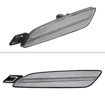 For Porsche Cayenne 958 2015-2018 Front Bumper LED Side Marker Turn Signal Lights Chrome Housing Clear Lens