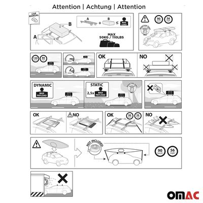2019-2025 BMW X4 G02 2.gen Roof Rack Cross Bars Black