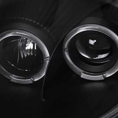 2000-2005 Mitsubishi Eclipse Dual Halo Projector Headlights LED Light Black