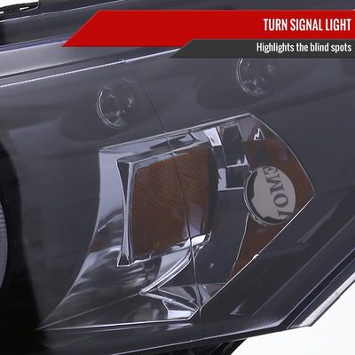 2008-2012 Honda Accord Coupe Dual Halo Projector Headlights Glossy Black/Smoke
