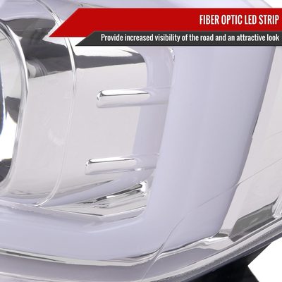 2016-2023 Toyota Tacoma Switchback LED C-Bar Projector Headlights Chrome/Clear