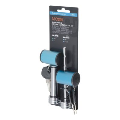 Right-Angle Hitch & Coupler Lock Set (2" Receiver, 1" to 3" Latch)