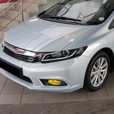 2012 Honda Civic Sedan H11 Fog Lights Kit Chrome Housing/Yellow Lens