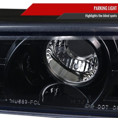 2004-2012 Chevy Colorado / GMC Canyon Corner Lights Glossy Black/Smoke Lens