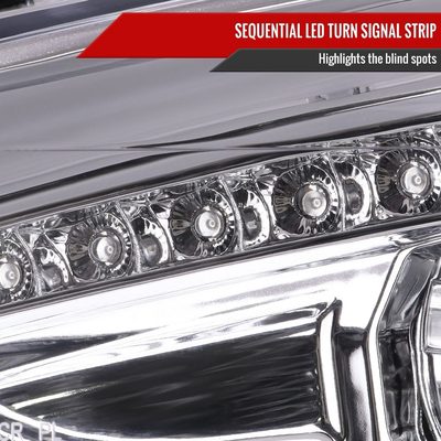 2015-2018 Ford Focus LED Sequential Signal Projector Headlights Chrome/Clear