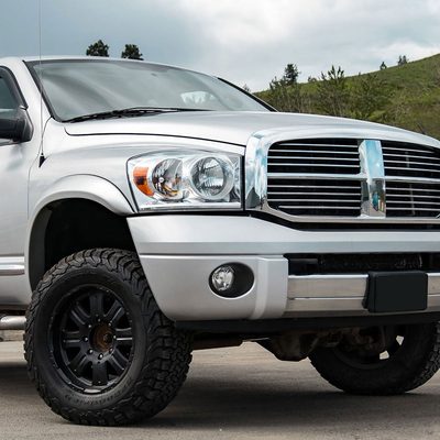 2002-2009 Dodge RAM 1500/2500/3500 9006 Fog Lights Chrome Housing/Clear Lens